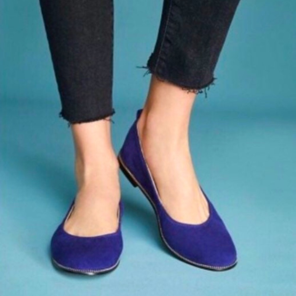 Botkier blue suede Mason ballet flats size 8